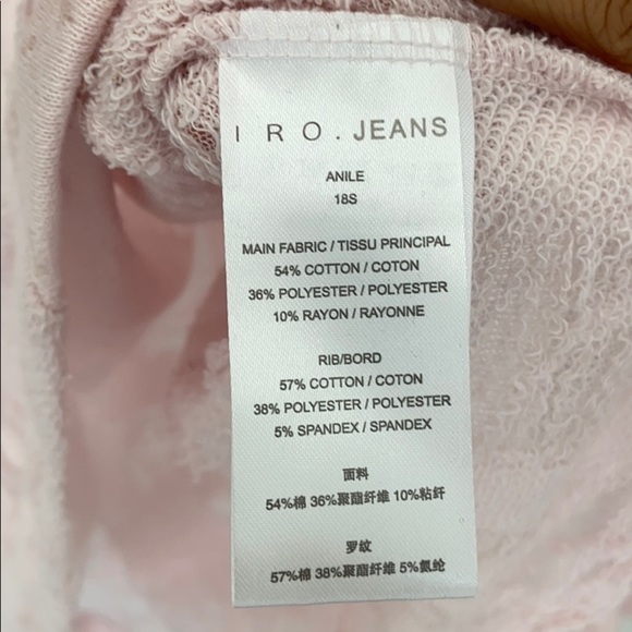 NWOT IRO jeans Anile light pink distressed sweater - Picture 5 of 7